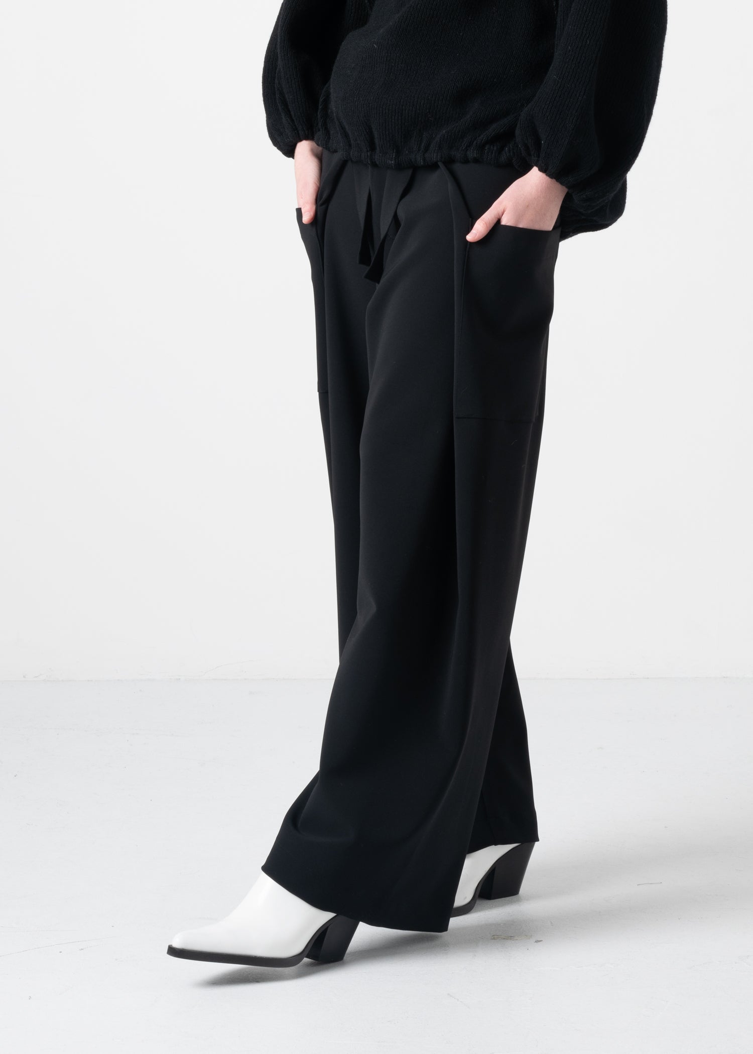 06 KARA WRAP TROUSERS / HIGH DENSITY 2WAY STRETCH - C11