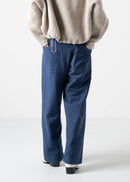 20 KASSIDY DOUBLE TUCK TROUSERS / VINTGE DENIM JERSEY - C11