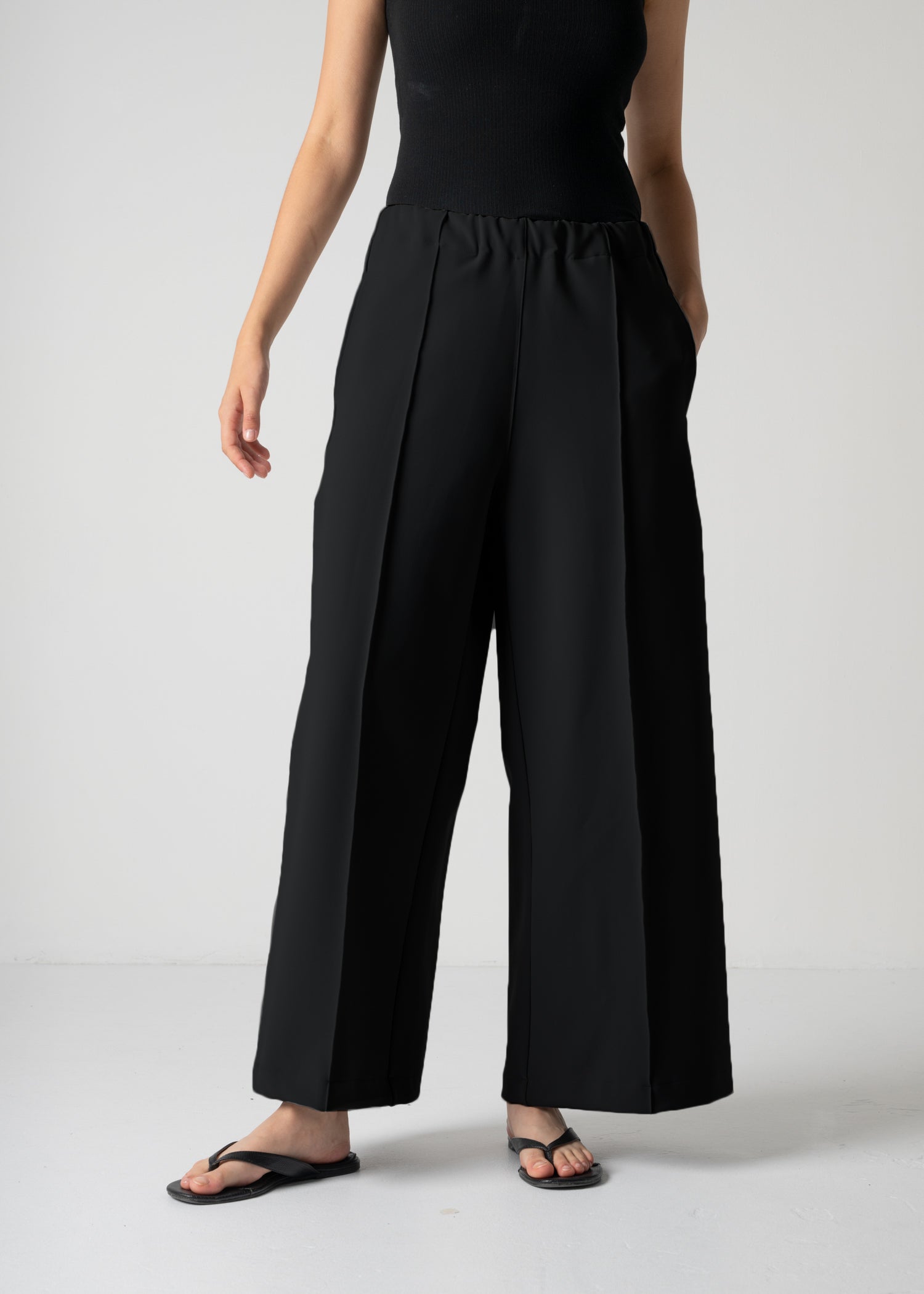 GENEVA WIDELEG TROUSERS / HIGH DENSITY 2WAY STRETCH - ONLINE STORE EXCLUSIVE