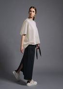 half sleeve sweatshirt, milk, cogthebigsmoke, one size fits all, sustainable fashion, less is more, made in Japan, quiet luxury, minimalist