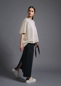 half sleeve sweatshirt, milk, cogthebigsmoke, one size fits all, sustainable fashion, less is more, made in Japan, quiet luxury, minimalist