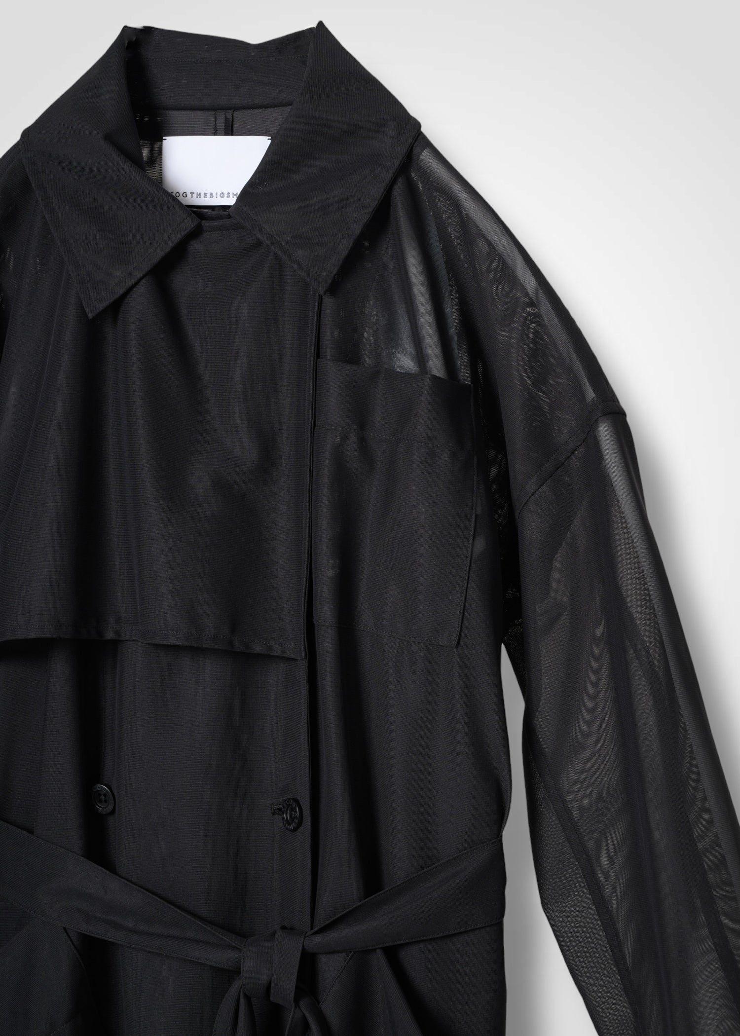 Double-breasted trench coat, black, cogthebigsmoke, made in Japan, one size fits all, sustainable fashion, capsule wardrobe essentials, quiet luxury, minimalist outfi