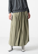 37 KAMILLE PLEATS WRAP SKIRT / MICRO VELOUR TWILL - C11