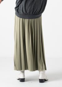 37 KAMILLE PLEATS WRAP SKIRT / MICRO VELOUR TWILL - C11