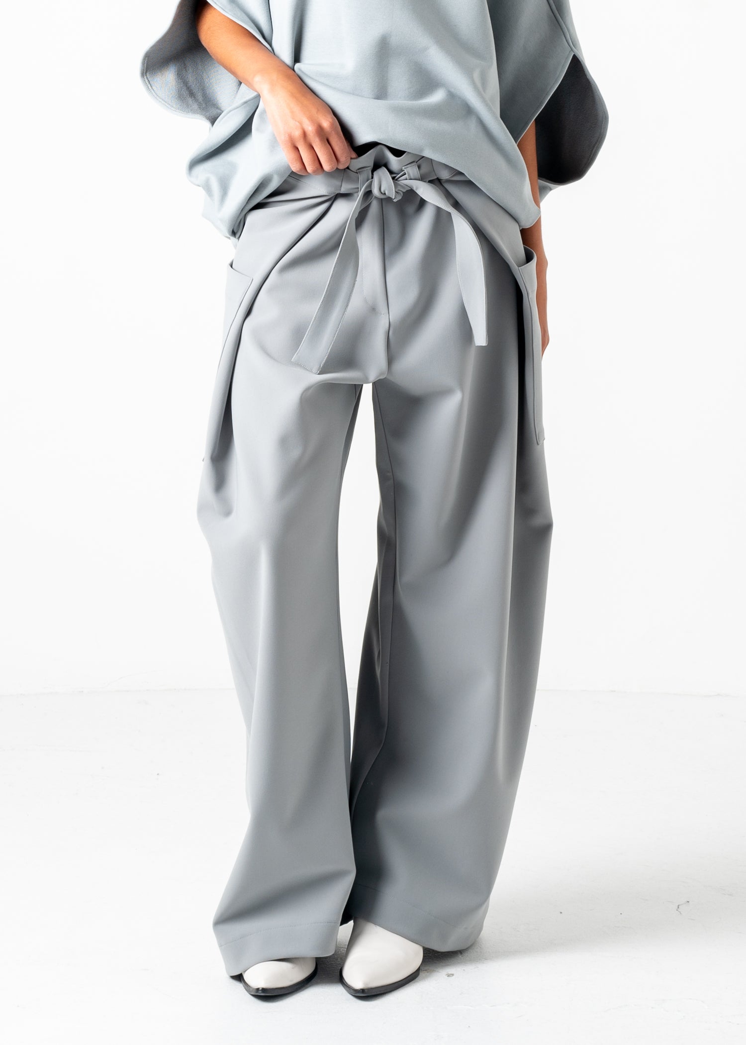 06 KARA WRAP TROUSERS / HIGH DENSITY 2WAY STRETCH - C11