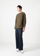 42 GALAXY SEMI-WIDE TROUSERS / WOOLY TWEEDY JERSEY - C11