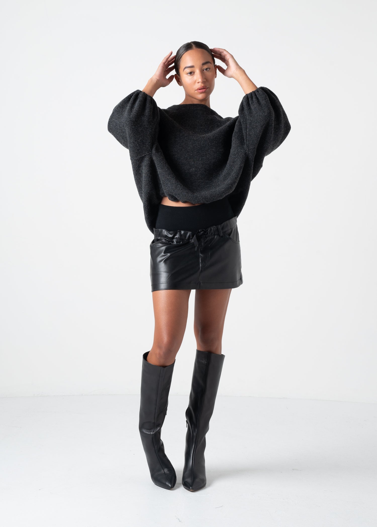 64 KATIE MINI SKIRT / VEGAN LEATHER - C11