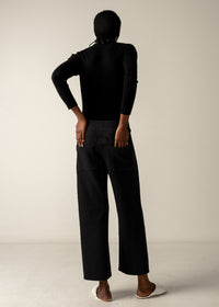 GALAXY SEMI-WIDE TROUSERS / RECYCLED WOOL QUARTER GAUGE KNITING - C9