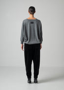 ORI V NECK TOP / MILLED WASHABLE JERSEY_CHARCOAL / Made in Japan | COGTHEBIGSMOKE