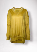 46 JENNY V-NECK TOP / HIGH GAUGE PURE WOOL JERSEY - C11