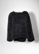 27 KEYLA LOOSE TOP	 / DOUBLE NEEDLE VEGAN SHEARLING - C11