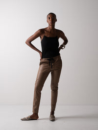 ELLY TROUSERS / VEGAN LEATHER - C8