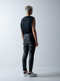 ELLY TROUSERS / VEGAN LEATHER - C8