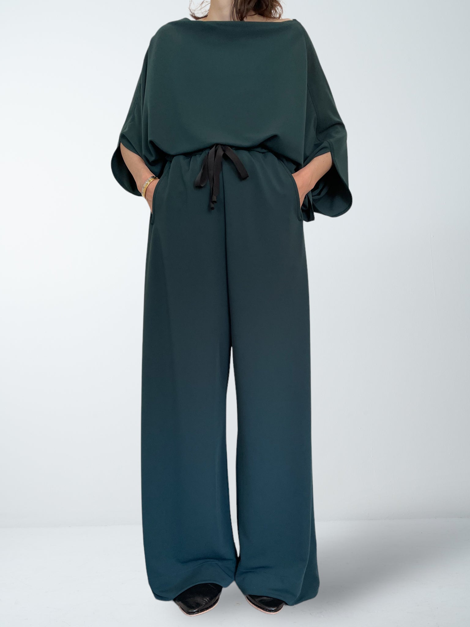 ALISON TROUSERS / MAT STRECH PONCH - ONLINE STORE EXCLUSIVE