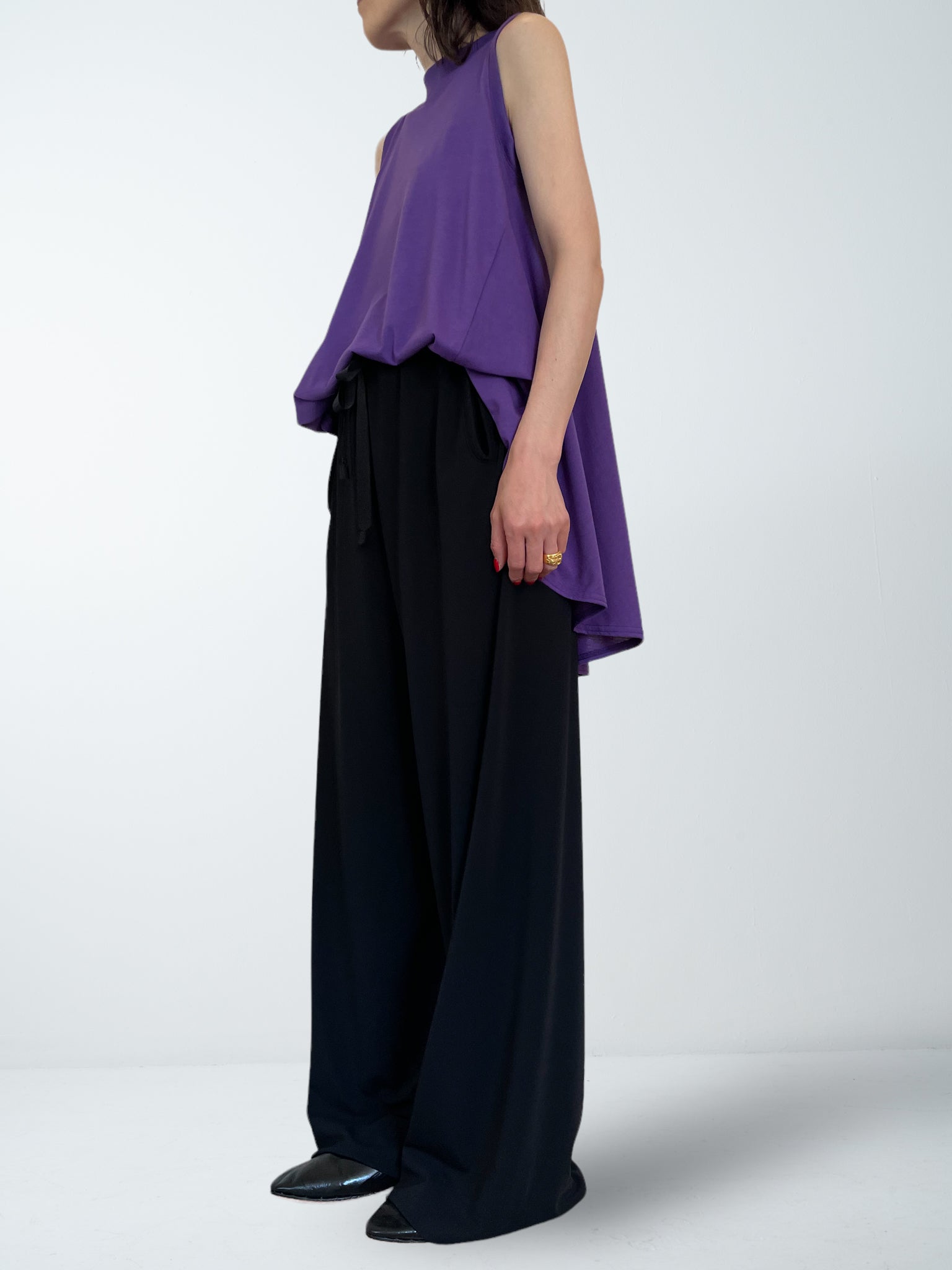 ALISON TROUSERS / MAT STRECH PONCH - ONLINE STORE EXCLUSIVE